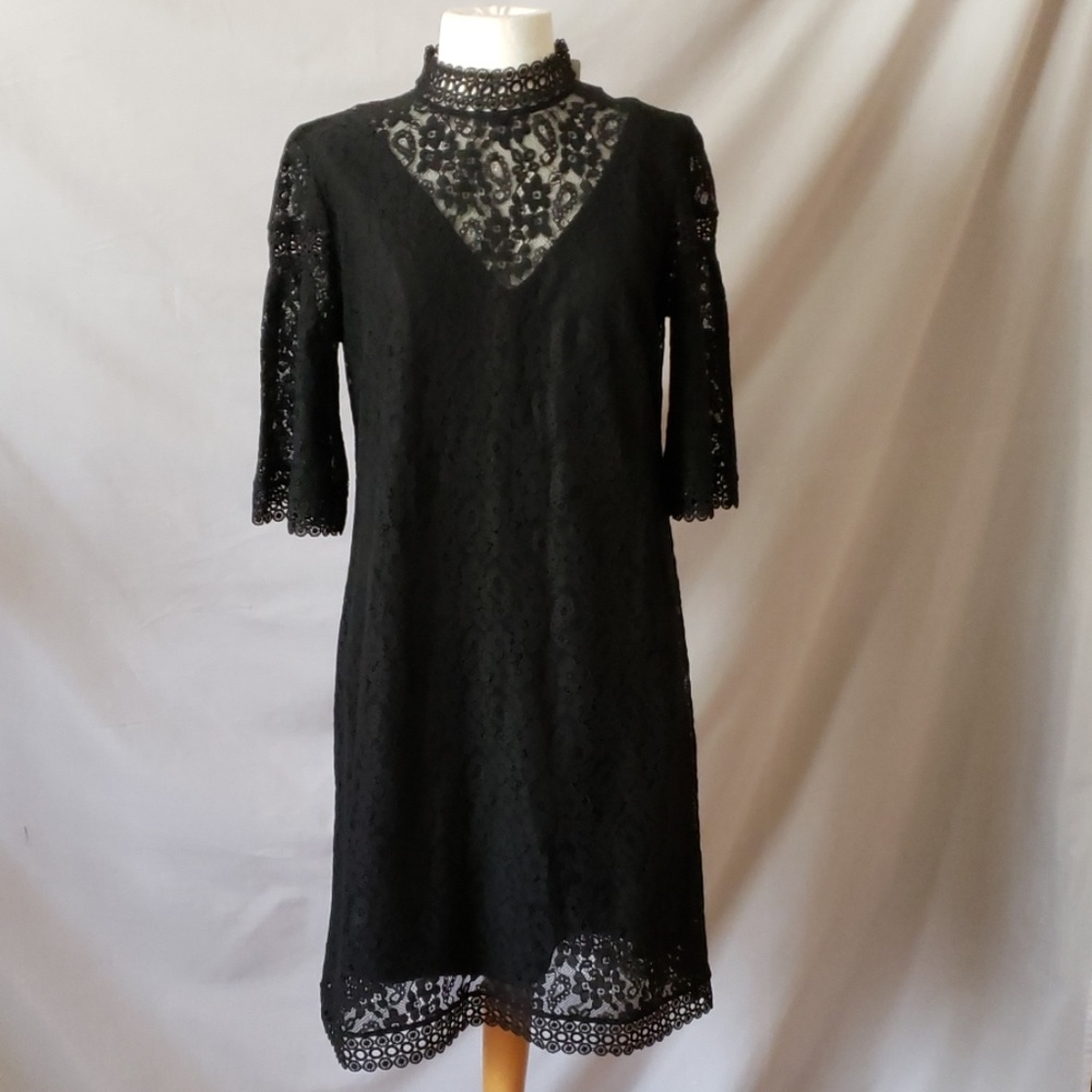 New Laundry by Shellie Black lace with slip dress